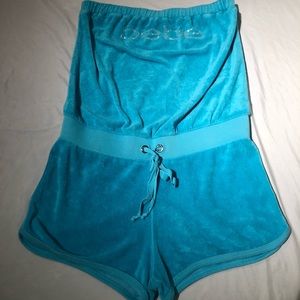bebe Aqua Blue Romper
